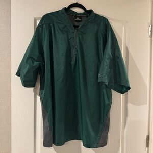 Mizuno Teamwear Green Plus Size Men’s Short Sleeve Windbreaker Shirt 3x